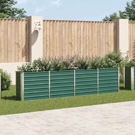 Modenza 320 x 40 x 77cm Garden Galvanised Steel Planter in Green