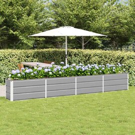 Modenza 320 x 45cm Garden Steel Planter In Light Grey