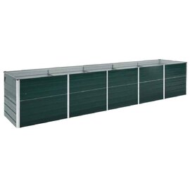 Modenza 400 x 80 x 45cm Garden Galvanised Steel Planter in Green