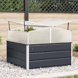 Modenza Garden Galvanised Steel Planter In Anthracite