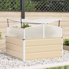 Modenza Garden Galvanised Steel Planter In Ivory