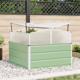Modenza Garden Galvanised Steel Planter In Light Green