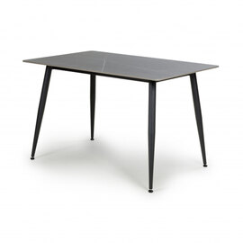 Modico Wooden Small Rectangular Dining Table In Grey And Black