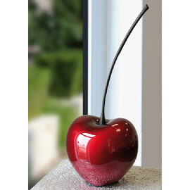 Moline Small Ceramics Celebration Cherry Sculpture In Red