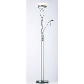 Monaco Floor Lamp In Satin Chrome