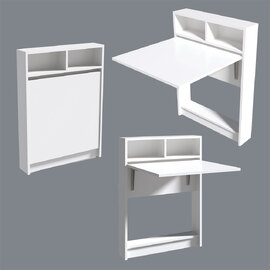 Montavio Wooden Folding Dining Table In White