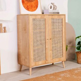 Montello Wooden Storage Cabinet with 2 Doors in Oak