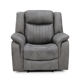 Morlix Fabric Electric Recliner 1 Seater Sofa in Grey