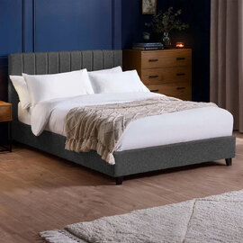 Morrison Fabric Small Double Bed in Dark Grey