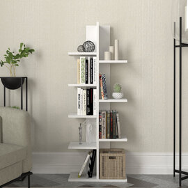 Movaro Wooden Office Bookshelf in White