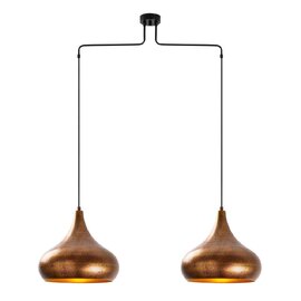 Muba 2 Light Metal Ceiling Pendant Light in Vintage