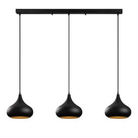 Muba 3 Light Metal Ceiling Pendant Light in Black
