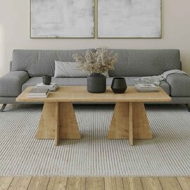 Mushroom Wooden Coffee Table in Sapphire Oak