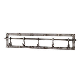 Myers Metal Wall Hung 5 Hooks Coat Rack In Anthracite