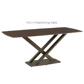 Myrex Rectangular Sintered Stone Dining Table in Walnut