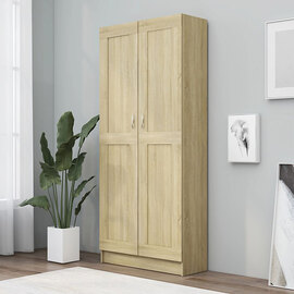 Nancia Wooden Wardrobe With 2 Doors In Sonoma Oak