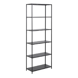 Napa Metal Bookcase With 5 Shelves In Matt Black