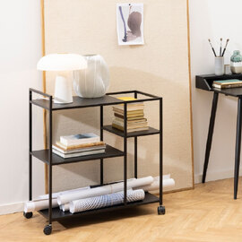 Napa Metal Drinks Serving Trolley In Matt Black