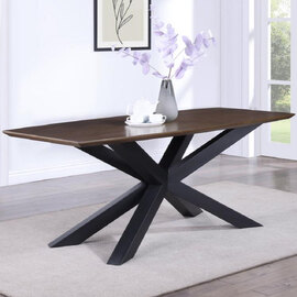 Narva Small Wooden Rectangular Dining Table In Walnut