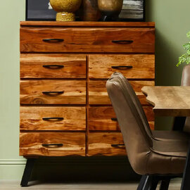 Nashua Wooden Chest Of 9 Drawers In Natural