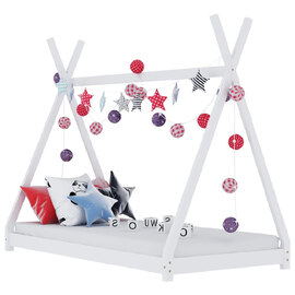 Natara Large Wooden Children Bed In White