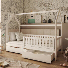 Nepean Wooden Day Bed With Bonnell Mattress In Matt White