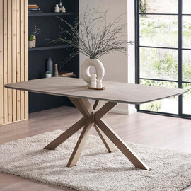 Nepean Wooden Rectangular Dining Table - Taupe