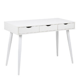 Nephi Wooden Laptop Desk With 3 Drawers In White