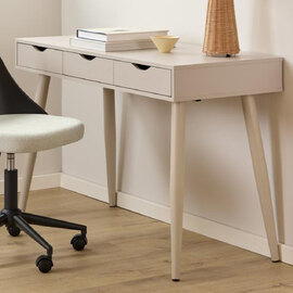Newark Wooden Laptop Desk With Steel Legs - Grey