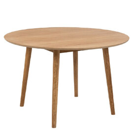 Newhall Wooden Round Dining Table in Oak