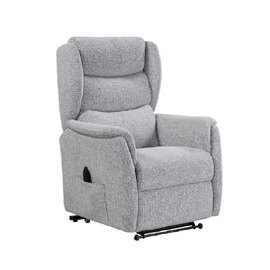Newkirk Fabric Twin Motor Lift Recliner Chair In Dove
