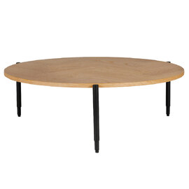 Niles Wooden Coffee Table Round In Natural Oak