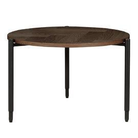 Niles Wooden Lamp Table Round In Smoked Oak