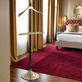 Nogales Metal Coat Stand In Gold And Black