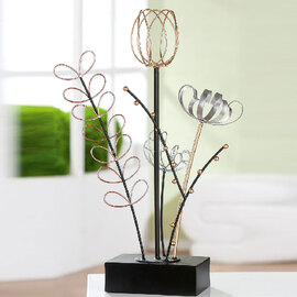 Noxel Metal Flower Object Sculpture in Multicolour
