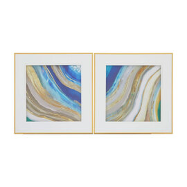 Noxen Canvas Set Of 2 Abstract Wall Art in Multicolour