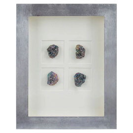 Noxen Wooden Stone Wall Art in Multicolour and Grey