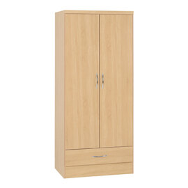 Mack Wooden Wardrobe With 2 Doors In Sonoma Oak