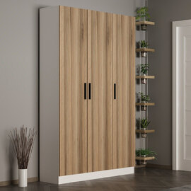 Nylor Wooden Hallway Storage Furniture with 3 Doors in Walnut