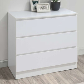 Oakley Wooden Chest Of 3 Drawers In White