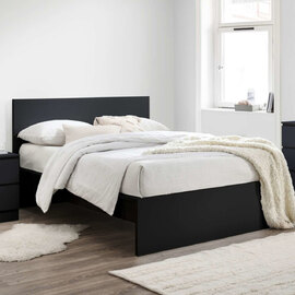 Oakley Wooden King Bed In Black