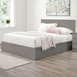 Oakley Wooden Ottoman Storage King Bed In Grey