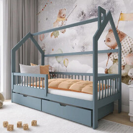 Oaklyn Wooden Day Bed With Bonnell Mattress In Grey