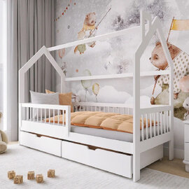 Oaklyn Wooden Day Bed With Bonnell Mattress In Matt White
