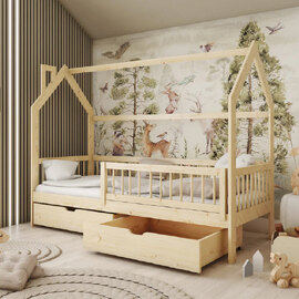 Oaklyn Wooden Day Bed With Foam Mattress In Pine