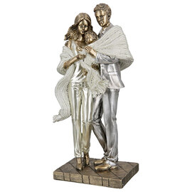 Ocala Polyresin Family Happiness Sculpture II In Gold