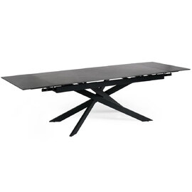 Ocoee Ceramic Top Extending Dining Table - Black