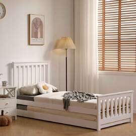 Ogden Wooden Single Bed In White