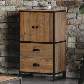 Olbia Wooden Office Cabinet With 2 Doors 2 Drawers In Oak