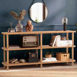 Olivara Small Wooden Display Unit in Atlantic Pine